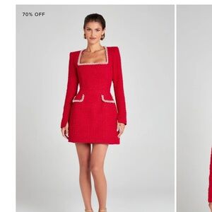 Nadine Merabi Natalie Red Dress -New with Tags
